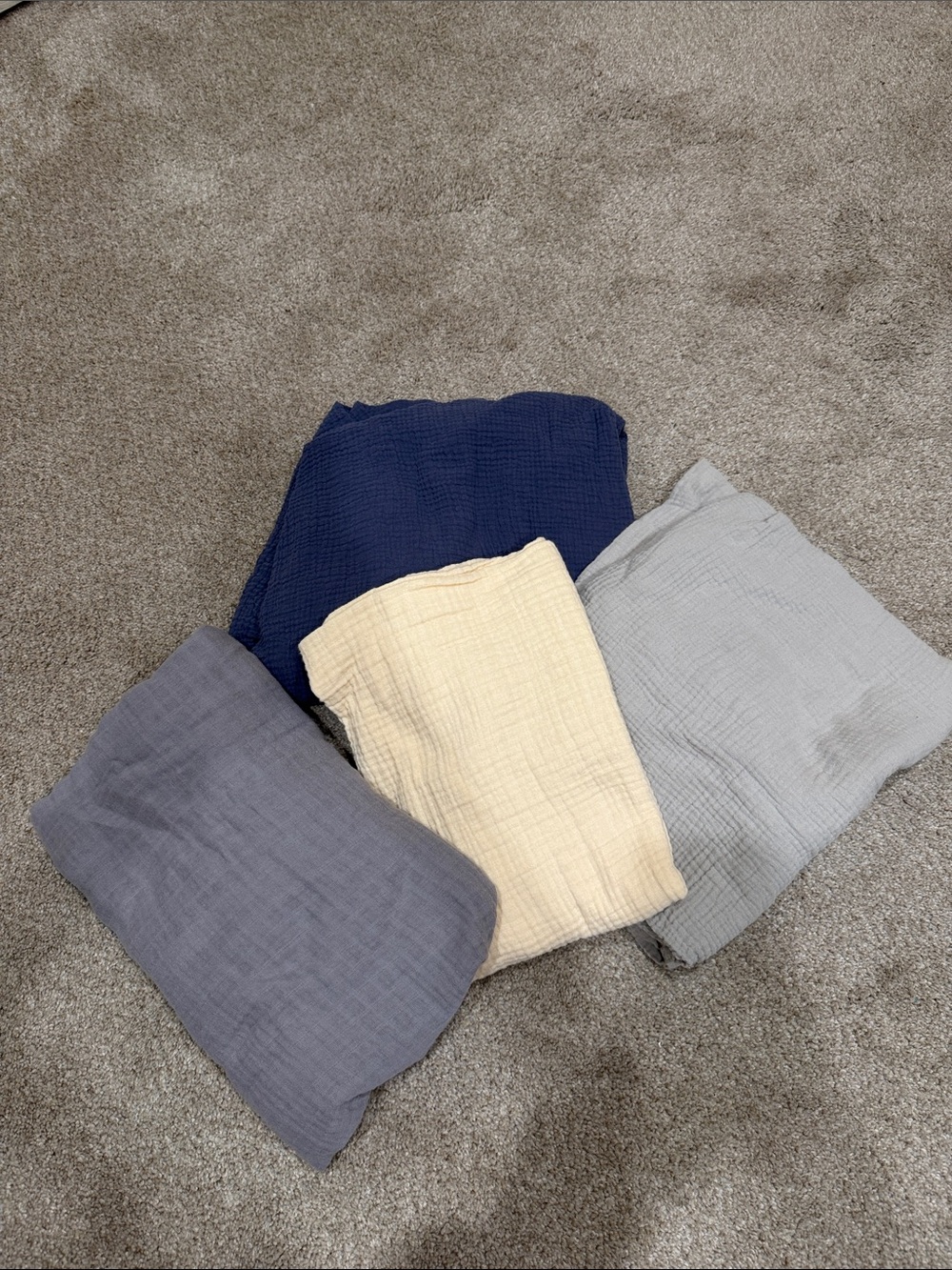 Kids Soft cotton fitted toddler/crib sheetsNavy, Cream, Light Gray, and Charcoal